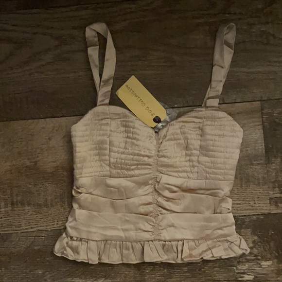 NWT B•O•G Collective Beautiful Tan Corset Type Tank Top - Picture 5 of 15